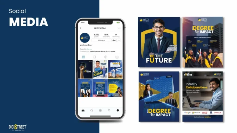 Amity Online: degree and career social campaign — social media creative portfolio