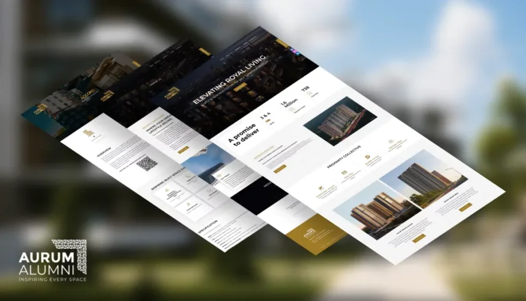 Aurum Alumni: residential property website — website design portfolio