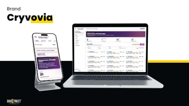 Cryvovia: application interface presentation — digital application portfolio