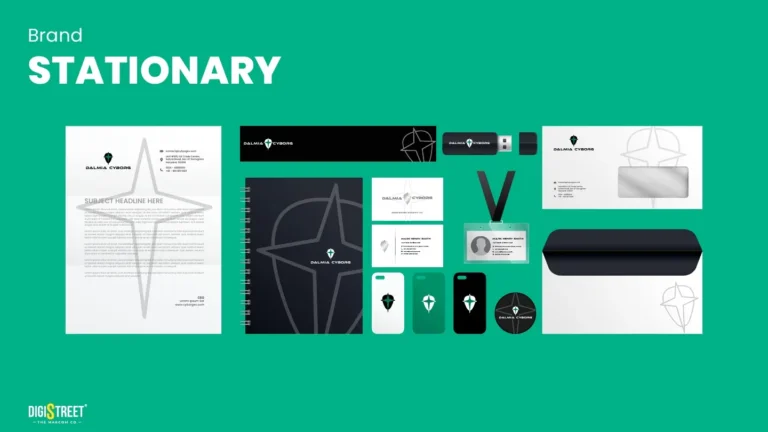 Dalmia Cyborg: electric mobility stationery — brand identity portfolio