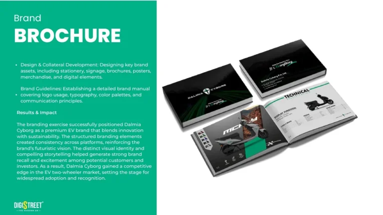 Dalmia Cyborg: electric vehicle brochure — brochure design portfolio