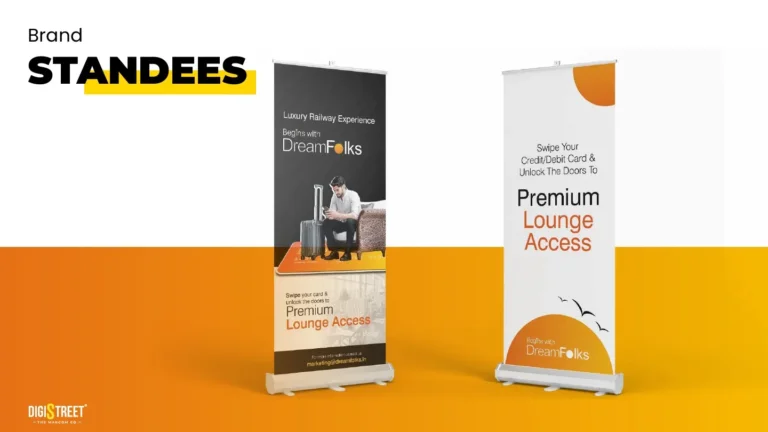 DreamFolks: travel services standee — retail communication portfolio