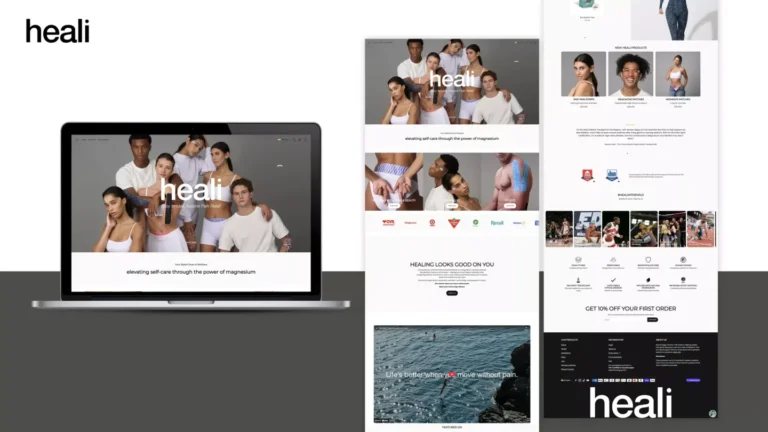 Heali: responsive website portfolio — website design portfolio