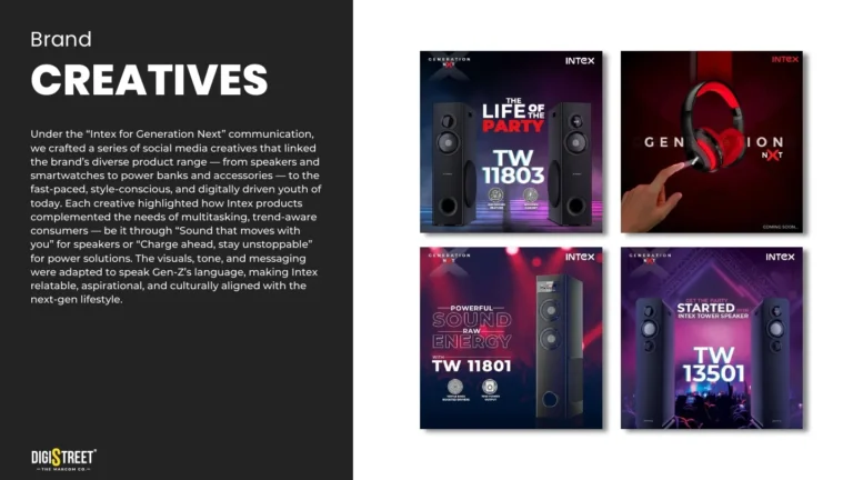 Intex: consumer electronics social campaign — social media creative portfolio