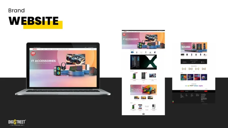 Intex: consumer electronics website — website design portfolio