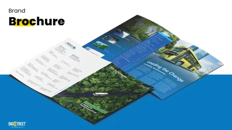 JBM: electric bus brochure — brochure design portfolio