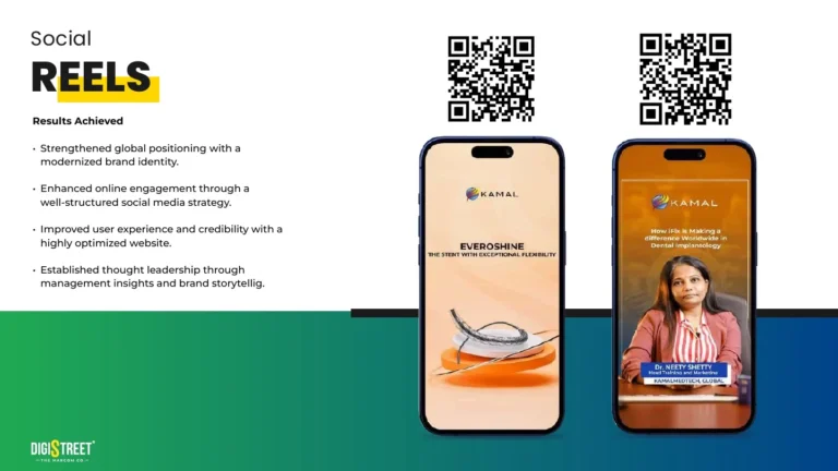 Kamal Medtech: medical social reels presentation — video content portfolio