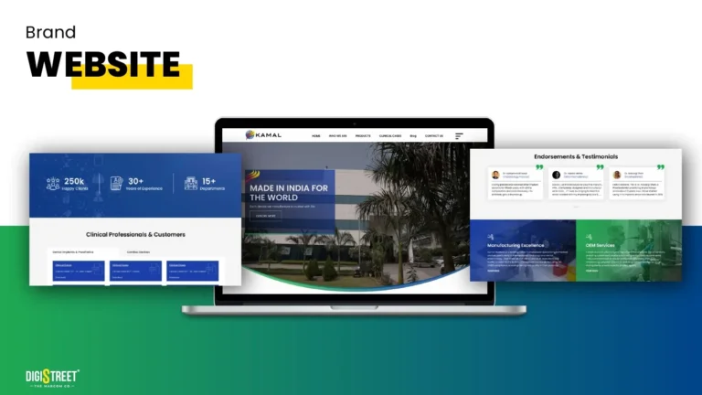 Kamal Medtech: medical technology website — website design portfolio