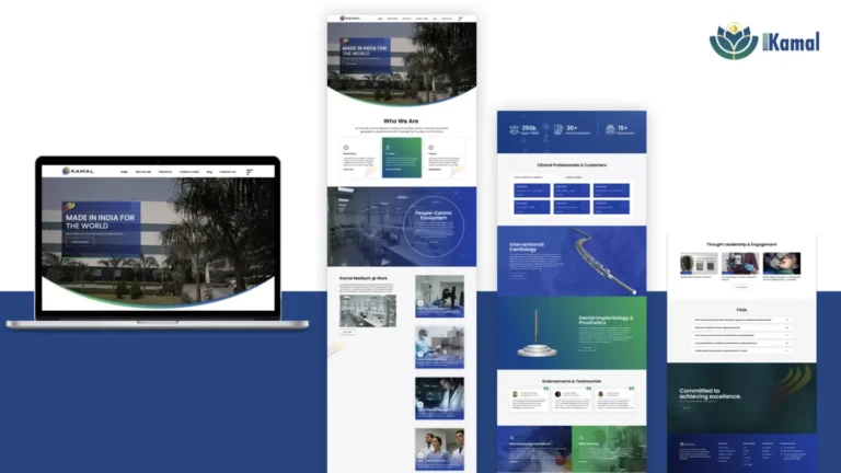 Kamal Medtech: responsive website portfolio — website design portfolio