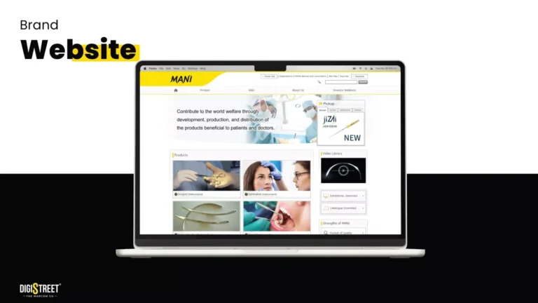 MANI: dental product website — website design portfolio