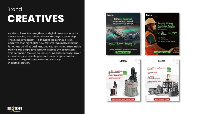 Metso: industrial product campaign — social media creative portfolio