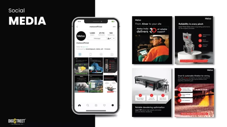 Metso: industrial social media feed — social media creative portfolio