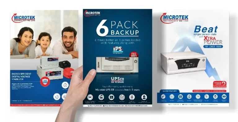 Microtek: power backup product advertising — print advertising portfolio