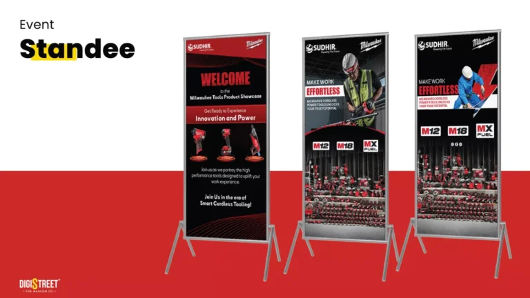 Milwaukee and Sudhir: product display standees — retail communication portfolio