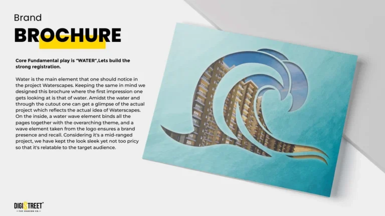Omaxe: water-themed residential brochure — brochure design portfolio