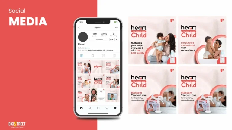 Pigeon: baby care social campaign — social media creative portfolio