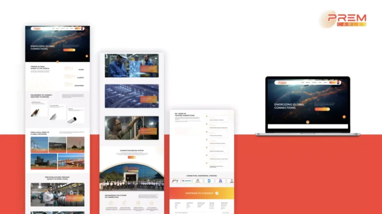 Prem Cables: responsive website portfolio — website design portfolio
