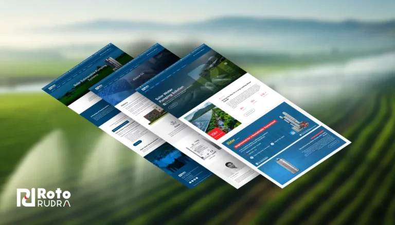 Roto Rudra: solar pumping website presentation — website design portfolio