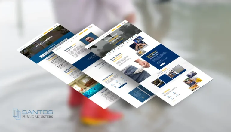 Santos Public Adjusters: insurance claims website — website design portfolio