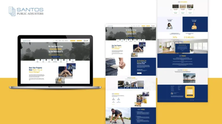 Santos Public Adjusters: responsive website portfolio — website design portfolio