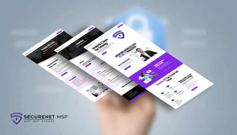SecureNet MSP: managed it services website — website design portfolio