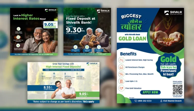 Shivalik Bank: banking product campaign — social media creative portfolio