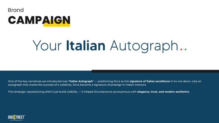 Sirca: italian autograph brand communication — campaign communication portfolio