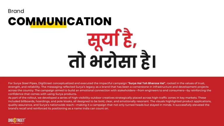 Surya Pipes: surya hai to bharosa hai campaign — campaign communication portfolio