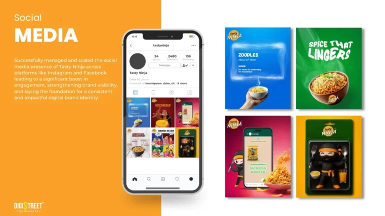 Tasty Ninja: food product social campaign — social media creative portfolio