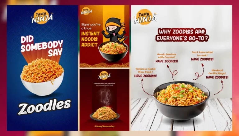 Tasty Ninja: zoodles product campaign — social media creative portfolio