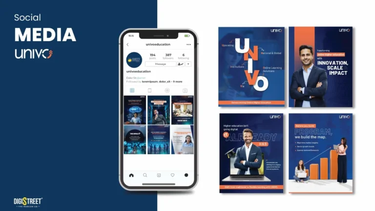 Univo: corporate education social campaign — social media creative portfolio