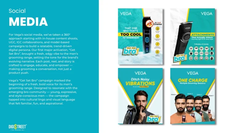 VEGA: grooming social campaign — social media creative portfolio