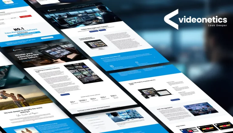 Videonetics: video technology website — website design portfolio