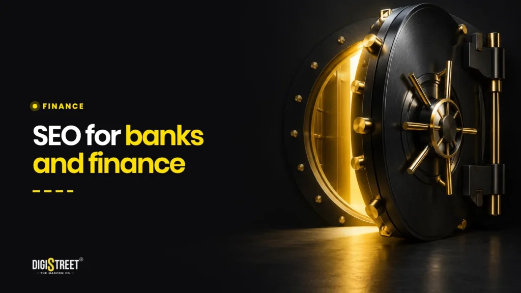 SEO for banks and finance: DigiStreet Media blog cover