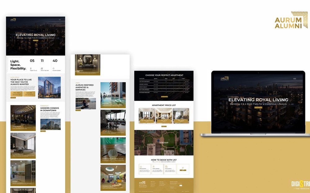 Aurum Alumni real estate website design by DigiStreet Media