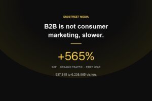 B2B digital marketing agency results - SKF organic traffic up 565% from 937,815 to 6,238,985 visitors