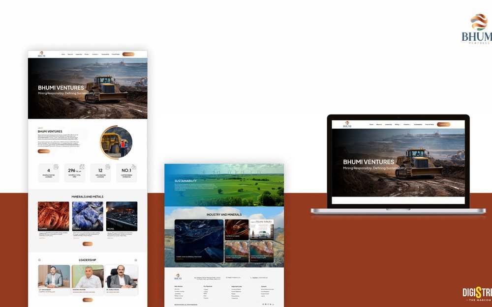 Bhumi Ventures corporate website design by DigiStreet Media
