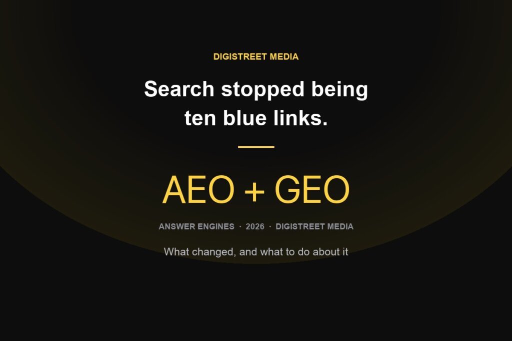 Digital marketing trends 2026 - AEO and GEO as search moves beyond ten blue links