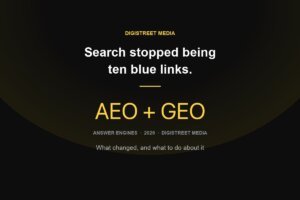 Digital marketing trends 2026 - AEO and GEO as search moves beyond ten blue links