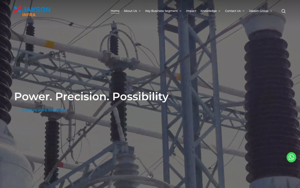 Jakson Infrastructure website designed on WordPress by DigiStreet Media