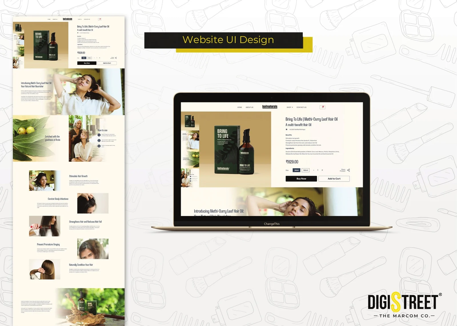 AEM beauty ecommerce website UI designed by DigiStreet Media