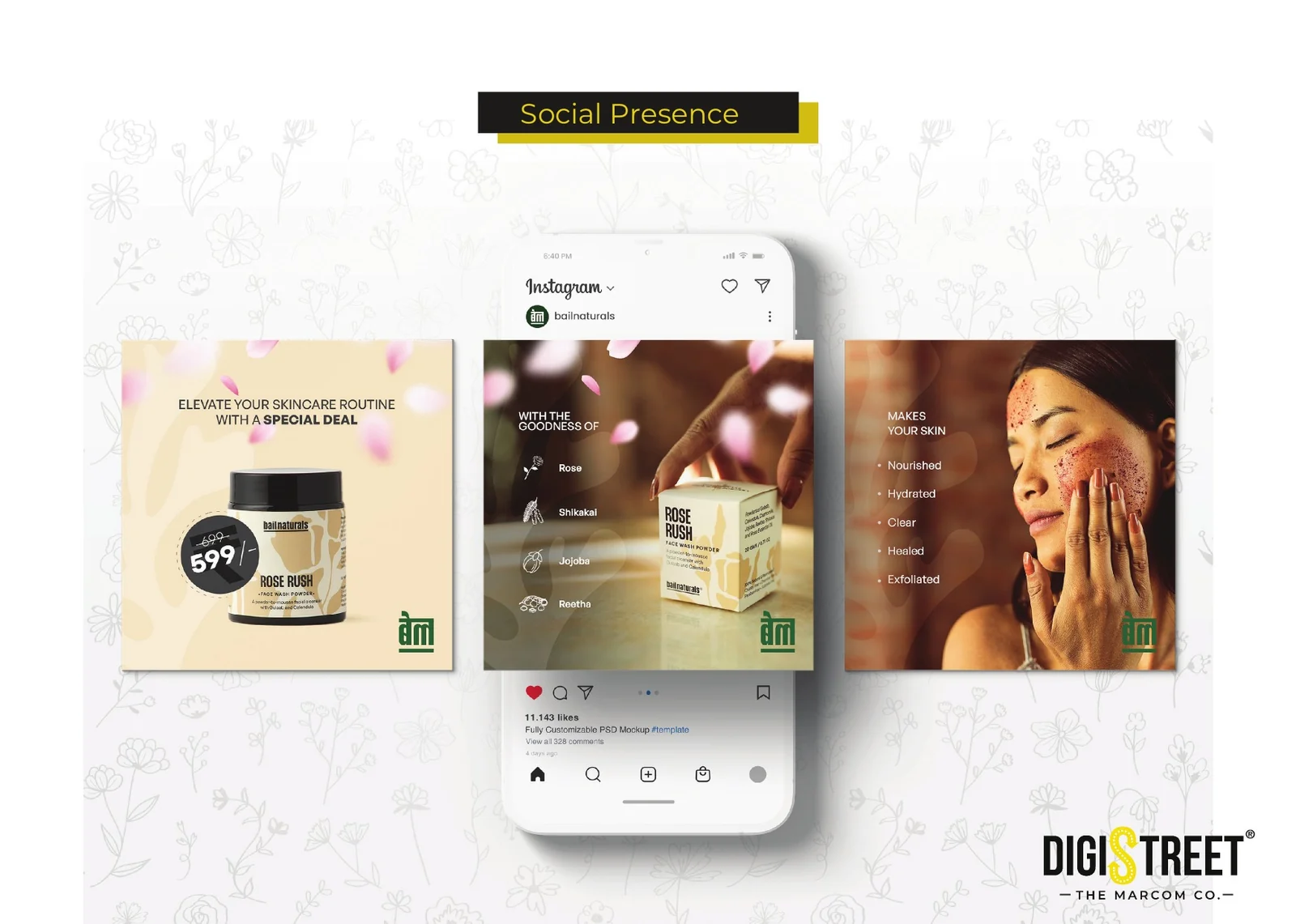AEM beauty and wellness social media creative designed by DigiStreet Media