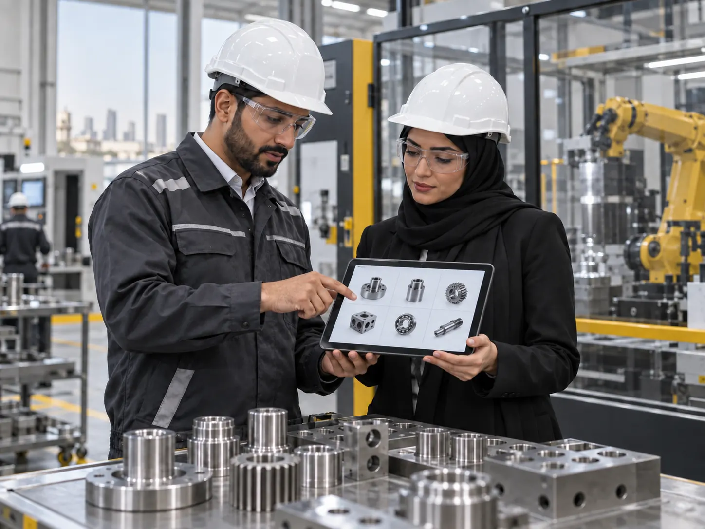 Bahrain industrial marketing team reviewing an ecommerce product catalogue