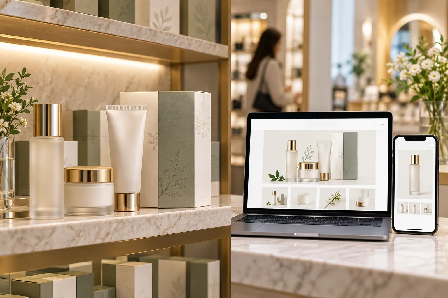 Beauty product packaging designed for US retail shelves and ecommerce screens