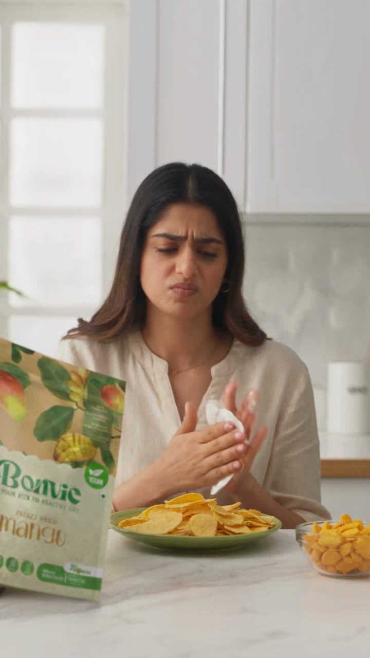 Bonvie Snacks mango veggie chips ad film by DigiStreet Media food and beverage marketing agency