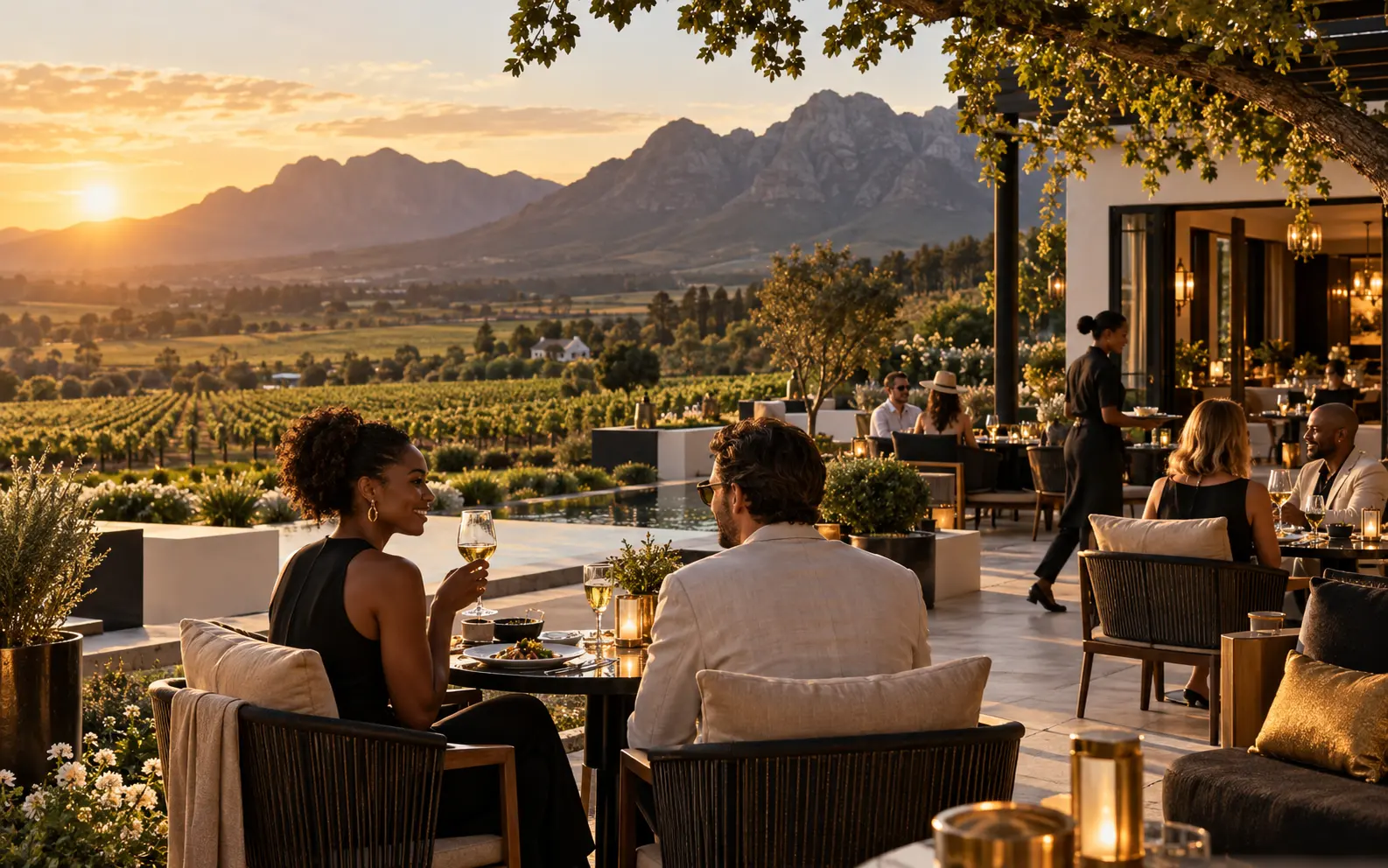 Cape Winelands tourism and hospitality digital marketing concept