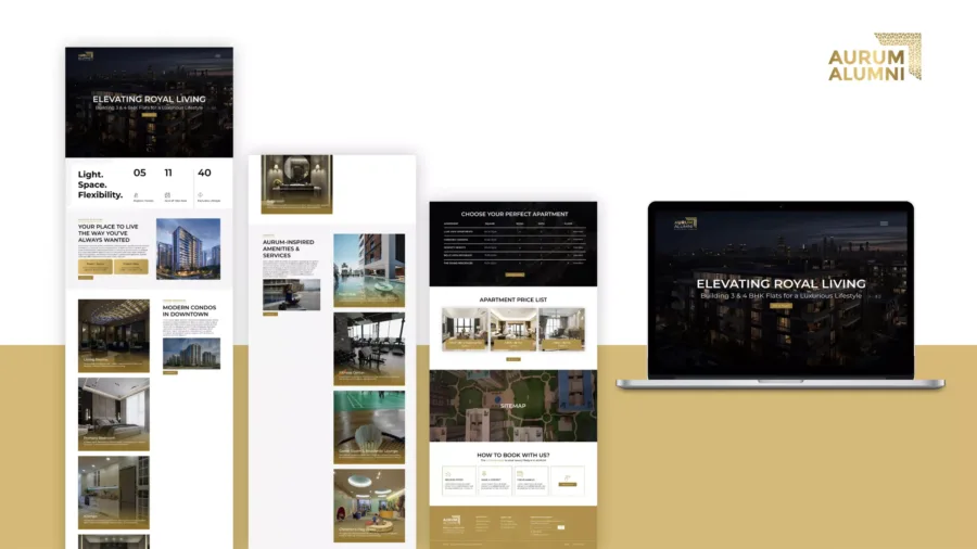 Aurum Alumni — Digital Marketing Activities for Luxury Real Estate Developer in India
