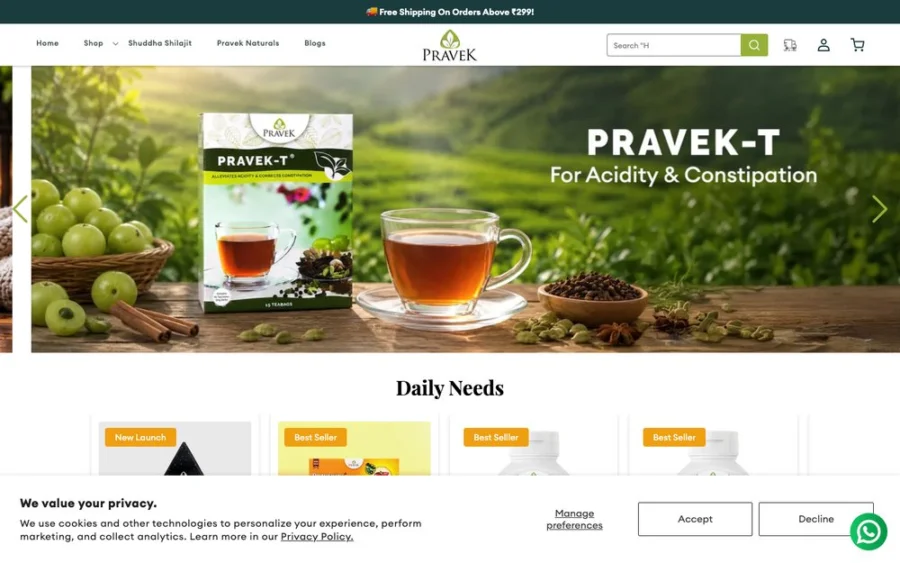 Pravek Kalp ecommerce SEO programme — Healthcare ecommerce SEO case study