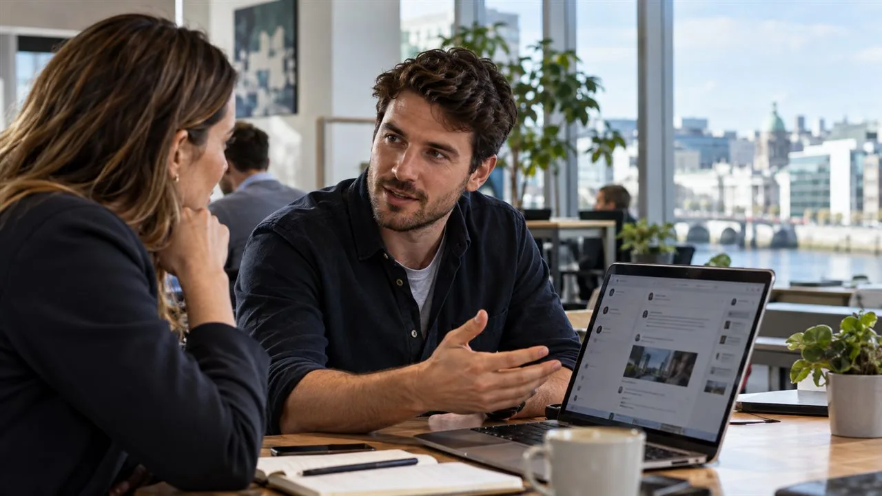 Dublin SaaS founder using professional networking for early B2B lead generation