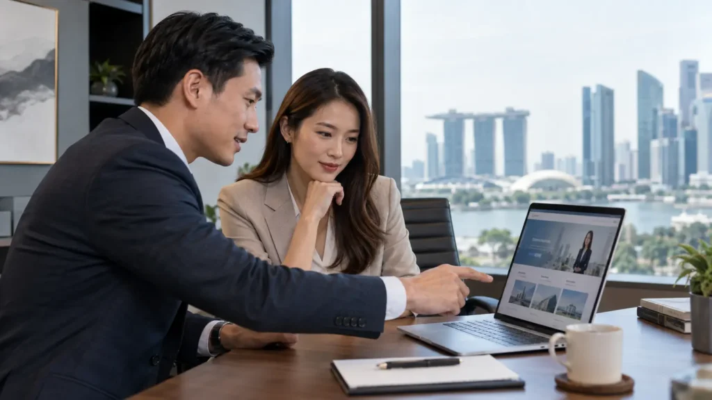 Financial services website design Singapore